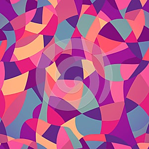 Bright colors mosaic seamless pattern, vector illustration looks