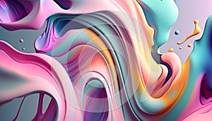 Bright colors swirls morphing abstract fluid art