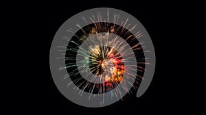 Bright colourful fireworks. Generative AI