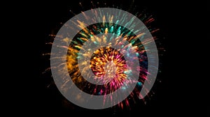 Bright colourful fireworks. Generative AI