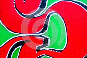 Bright Colourful Wall Art Graffiti Art Work