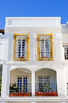 Bright colours of modern Spanish Pueblo photo