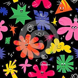 Bright Comic Characters Pattern