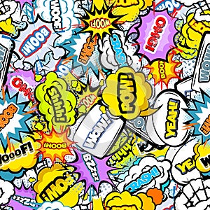 Bright Comic Seamless Pattern