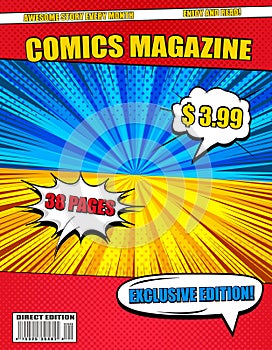 Bright comics magazine photo