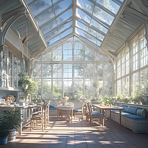 Bright Conservatory Interior