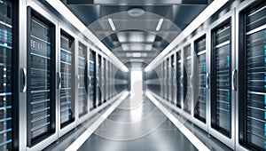 Bright Corridor of Machine Learning Data Servers.