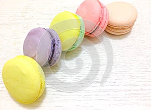 Bright couloured macaroons