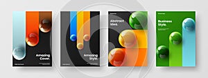 Bright 3D orbs banner illustration bundle
