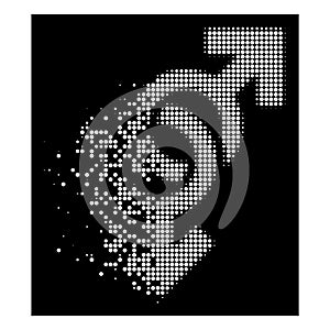 Bright Damaged Dot Halftone Gay Symbol Icon