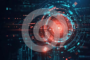 Colorful digital patterns create a mesmerizing abstract composition featuring circular