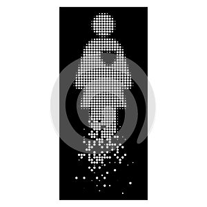 Bright Disappearing Pixel Halftone Mistress Icon