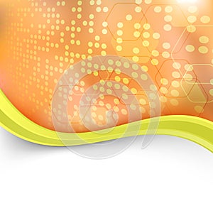 Bright dotted perspective background template