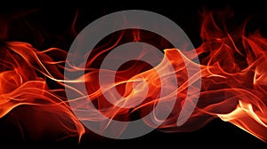 Bright and dynamic fire flames, cut out