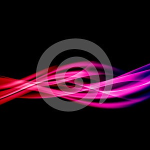 Bright elegant colorful gradient smoke swoosh over dark background