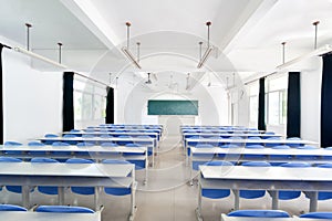 Bright empty classroom