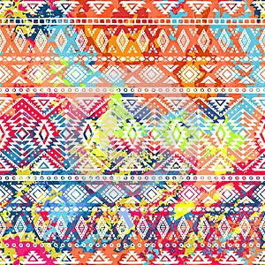 Bright ethnic pattern. Geometric striped background.