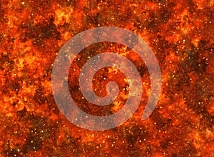 Bright explosion fire burst on space stars backgrounds