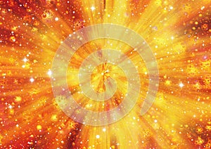 Bright explosion fire speed burst backgrounds in space stars