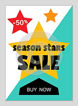 Bright eye catching sale website posters in flat design style