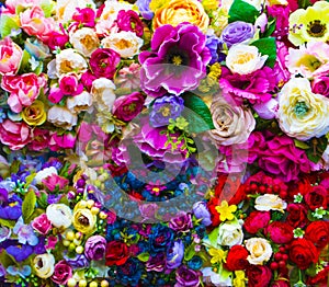 Bright festive floral background photo
