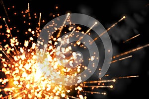 Bright firework design on black