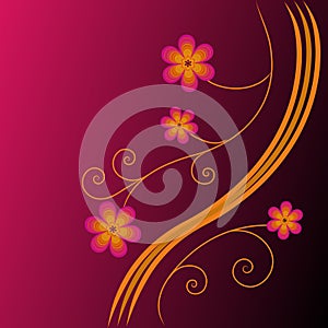 The Bright floral background.