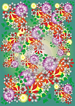 Bright floral background