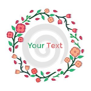 Bright floral frame