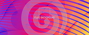 Bright Fluid Shape. Flow 3d Motion. Wave Futuristic Lines.