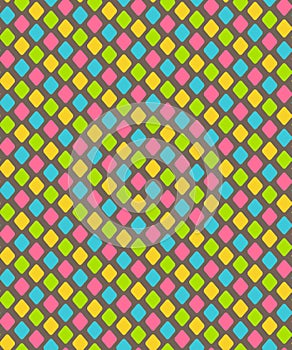 Bright fun abstract diamond shape seamless pattern