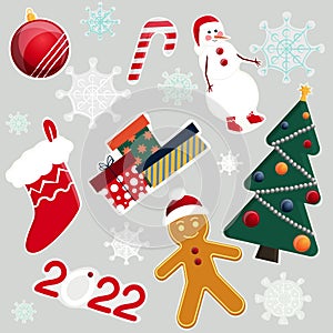Funny and cute xmass stickerpack photo