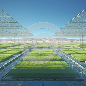 Bright Future: Modern Desert Hydroponics Farm