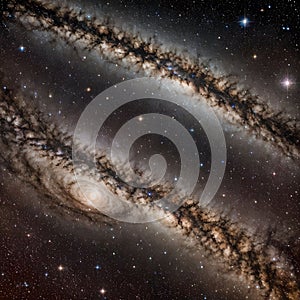 Bright galactic center surrounded by billions of stars ultra sharp c - ai generated