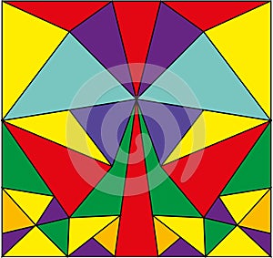 Bright geometric pattern
