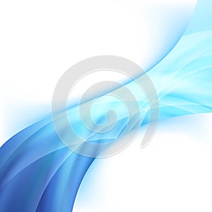Bright glowing blue power wave abstract swoosh