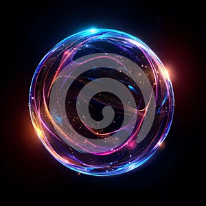4K ultra-clear dynamic light circle effect photo