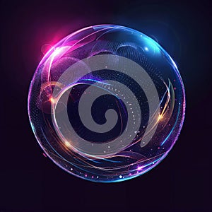 4K ultra-clear dynamic light circle effect photo