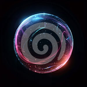4K ultra-clear dynamic light circle effect photo