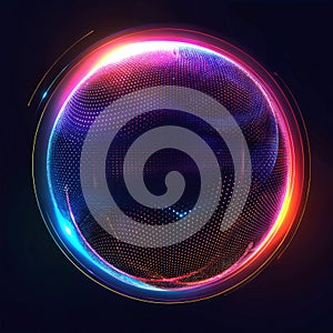 4K ultra-clear dynamic light circle effect photo
