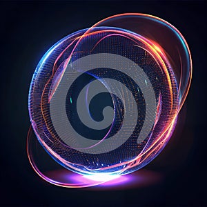 4K ultra-clear dynamic light circle effect photo