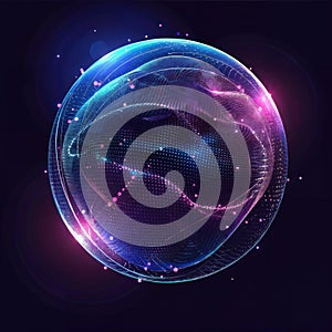 4K ultra-clear dynamic light circle effect photo