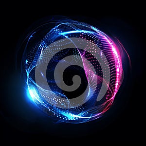 4K ultra-clear dynamic light circle effect photo