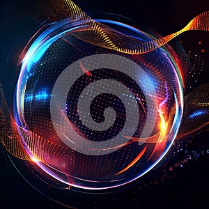 4K ultra-clear dynamic light circle effect photo
