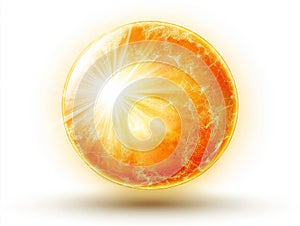 Bright glowing stylized sun