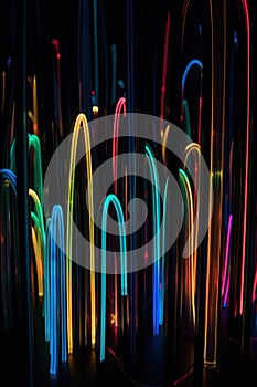 Bright Glowstick Abstract Design photo