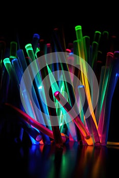 Bright Glowstick Abstract Design