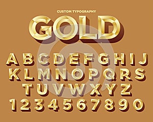 Bright Golden Luxury Typography Design photo