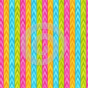 Bright Gradient Striped Seamless Pattern of Blue, Light, Green, Pink, Yellow Geometric Elements