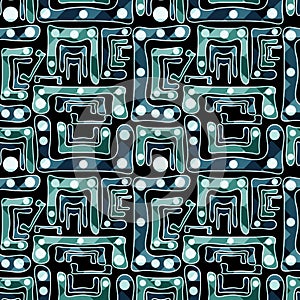 Bright graffiti geometric seamless pattern grunge effect